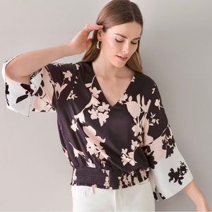 Floral Blouse, WHBM  ES Surplice BB Kimono.